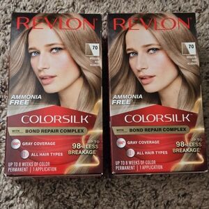 2 Pack Revlon Colorsilk Medium Blonde Hair Dye
